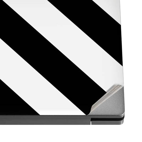 Black and White Geometric Stripes Dell XPS Skin