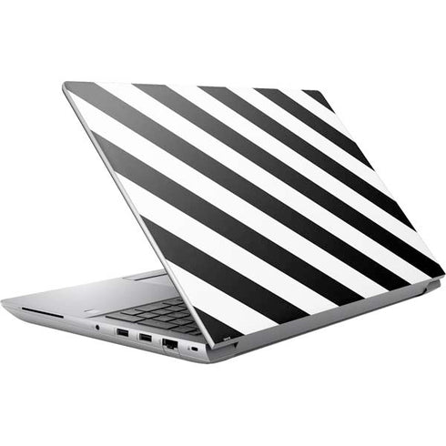 Black and White Geometric Stripes HP ZBook Fury 16 G10 Skin