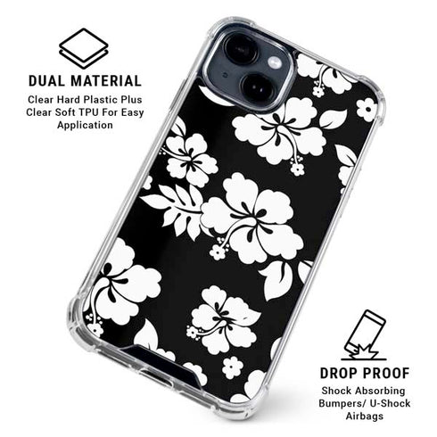 Black and White iPhone 15 Clear Case