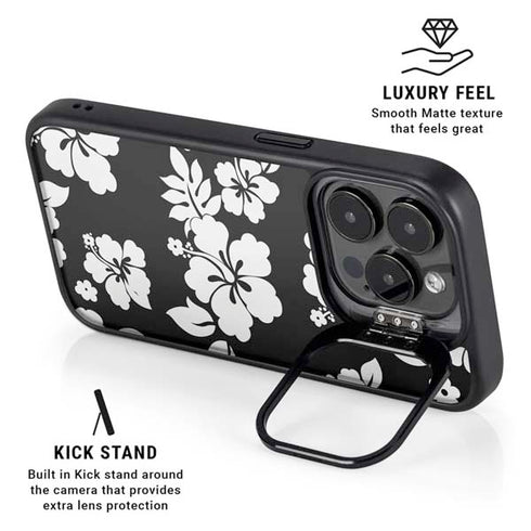 Black and White iPhone 15 Pro Kickstand Case