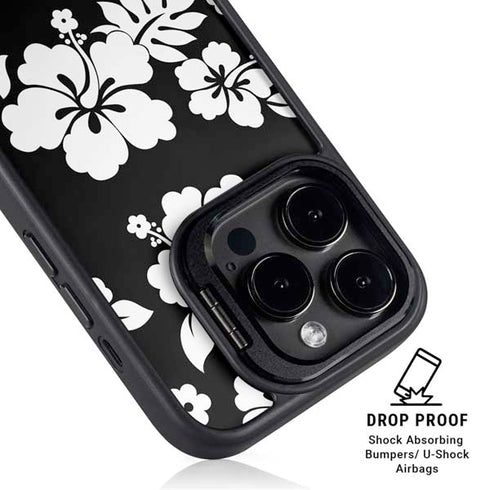 Black and White iPhone 15 Pro Kickstand Case