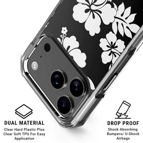 Black and White iPhone 18 Pro Clear Case