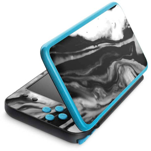 Black and White Marble Ink Nintendo Skins