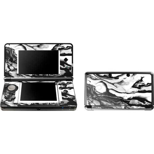 Black and White Marble Ink Nintendo Skins