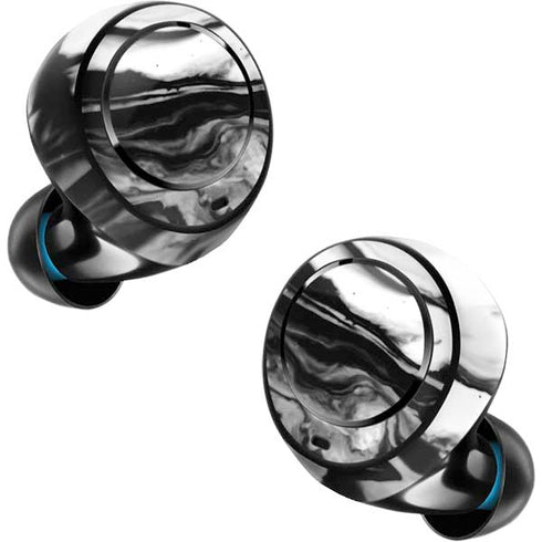 Black and White Marble Ink Amazon Echo Buds Skin