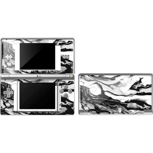 Black and White Marble Ink Nintendo Skins