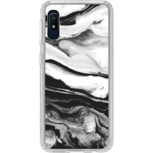 Black and White Marble Ink Galaxy Cases