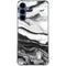 Black and White Marble Ink Galaxy A35 5G Clear Case