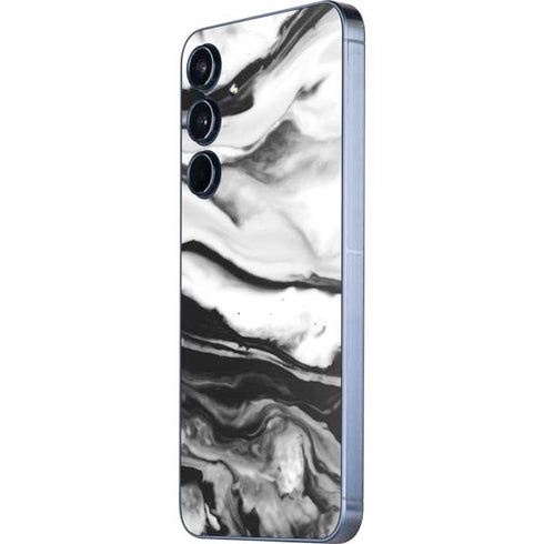 Black and White Marble Ink Galaxy A35 5G Skin