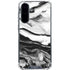 Black and White Marble Ink Galaxy A36 5G Clear Case