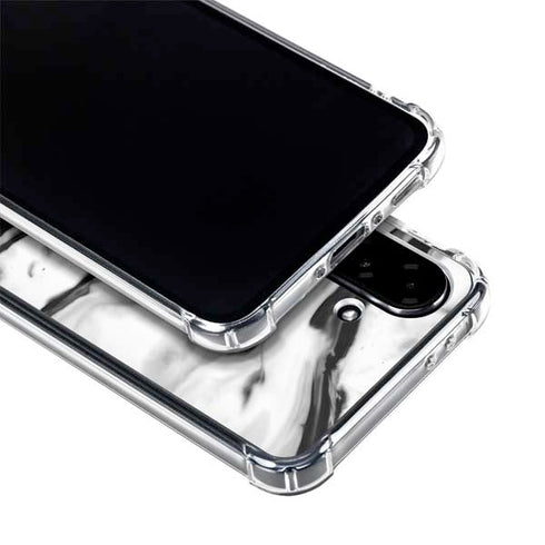 Black and White Marble Ink Galaxy A36 5G Clear Case