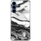 Black and White Marble Ink Galaxy A55 5G Clear Case