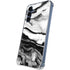 Black and White Marble Ink Galaxy A55 5G Clear Case
