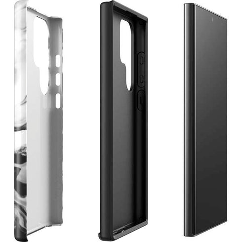 Black and White Marble Ink Galaxy S23 Ultra Pro Case