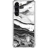 Black and White Marble Ink Galaxy S24 FE Clear Case