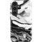 Black and White Marble Ink Galaxy S25 Impact Case
