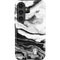 Black and White Marble Ink Galaxy S25 Plus Impact Case