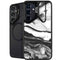 Black and White Marble Ink Galaxy S24 Plus Kickstand Case