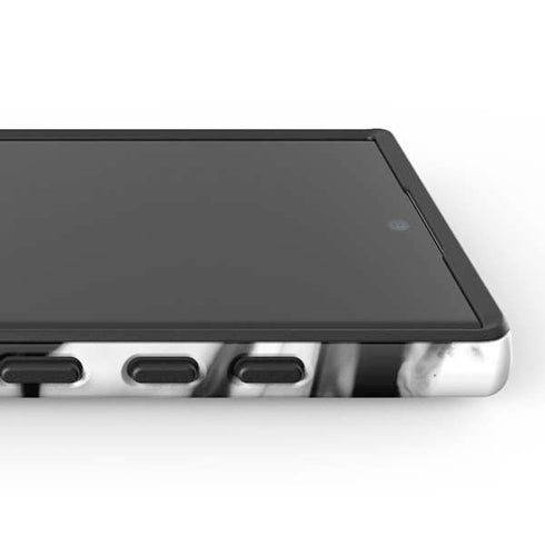 Black and White Marble Ink Galaxy S25 Ultra Impact Case