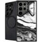 Black and White Marble Ink Galaxy S24 Ultra Kickstand Case