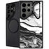 Black and White Marble Ink Galaxy S24 Ultra Kickstand Case