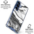 Black and White Marble Ink Galaxy S25 Clear Case