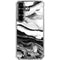 Black and White Marble Ink Galaxy S26 Clear Case