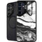 Black and White Marble Ink Galaxy S26 Kickstand Case
