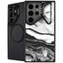 Black and White Marble Ink Galaxy S26 Ultra Kickstand Case