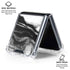Black and White Marble Ink Galaxy Z Flip6 Clear Case