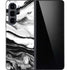 Black and White Marble Ink Galaxy Z Fold5 5G Skin