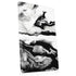 Black and White Marble Ink Apple iPad Skin