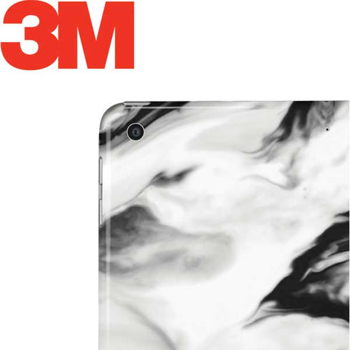 Black and White Marble Ink Apple iPad Skin