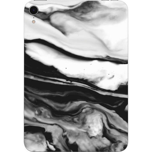Black and White Marble Ink Apple iPad Mini Skin