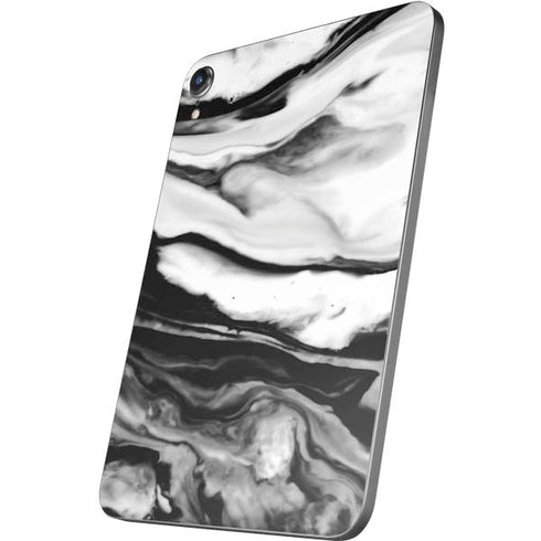 Black and White Marble Ink Apple iPad Mini Skin