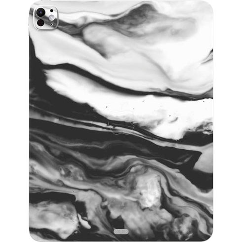 Black and White Marble Ink iPad Pro 13in M4 (2024) Skin