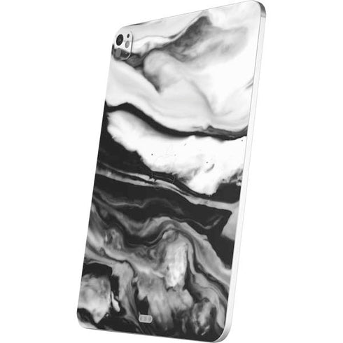 Black and White Marble Ink iPad Pro 13in M4 (2024) Skin