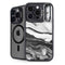 Black and White Marble Ink iPhone 13 Pro Max Kickstand Case