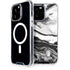 Black and White Marble Ink iPhone Cases