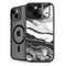 Black and White Marble Ink iPhone 14 Plus Kickstand Case