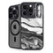Black and White Marble Ink iPhone 14 Pro Max Kickstand Case