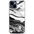 Black and White Marble Ink iPhone 15 Clear Case