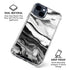 Black and White Marble Ink iPhone 15 Clear Case