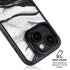 Black and White Marble Ink iPhone 15 Kickstand Case