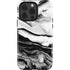 Black and White Marble Ink iPhone 15 Pro Impact Case