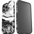 Black and White Marble Ink iPhone 15 Pro Impact Case