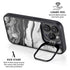 Black and White Marble Ink iPhone 15 Pro Kickstand Case
