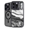 Black and White Marble Ink iPhone 15 Pro Max Kickstand Case