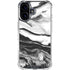 Black and White Marble Ink iPhone 16 Clear Case