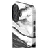 Black and White Marble Ink iPhone 16 Impact Case
